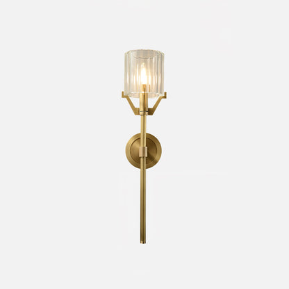Valdampierre Wall Sconce | Heavy Cut Crystal & Heritage Brass | Indoor Lighting