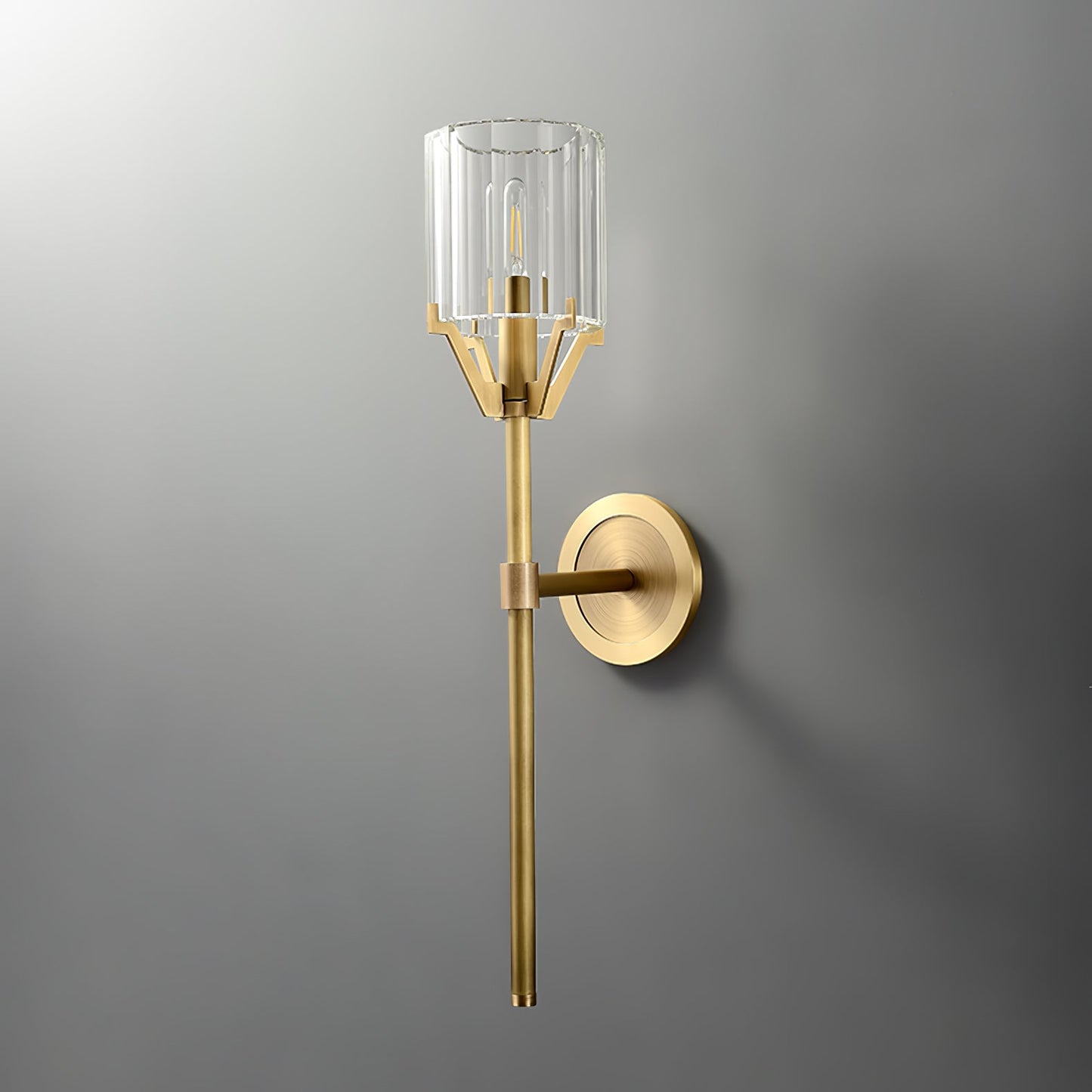 Valdampierre Wall Sconce | Heavy Cut Crystal & Heritage Brass | Indoor Lighting