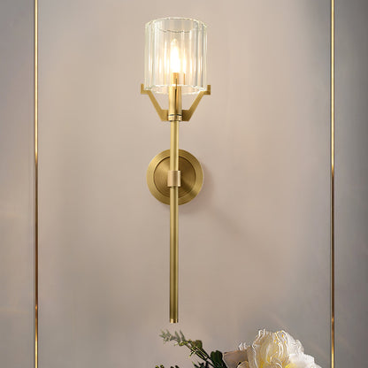 Valdampierre Wall Sconce | Heavy Cut Crystal & Heritage Brass | Indoor Lighting