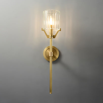 Valdampierre Wall Sconce | Heavy Cut Crystal & Heritage Brass | Indoor Lighting