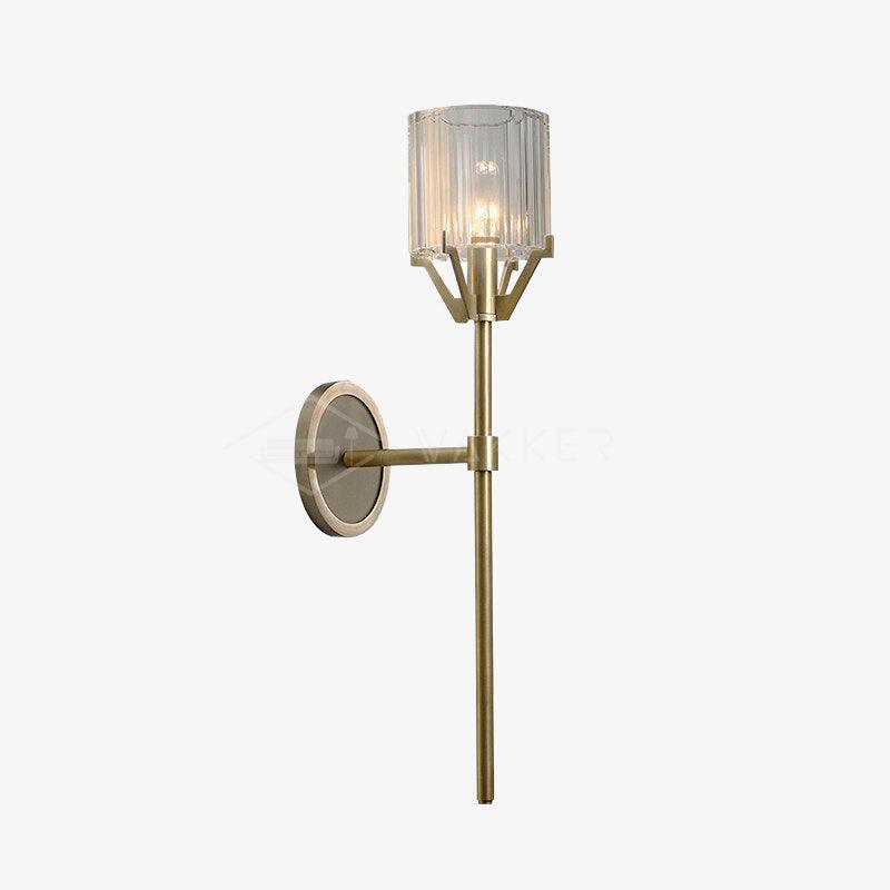 Valdampierre Wall Sconce | Heavy Cut Crystal & Heritage Brass | Indoor Lighting
