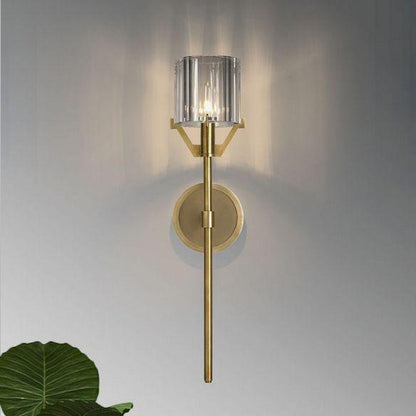 Valdampierre Wall Sconce | Heavy Cut Crystal & Heritage Brass | Indoor Lighting