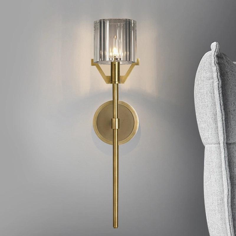 Valdampierre Wall Sconce | Heavy Cut Crystal & Heritage Brass | Indoor Lighting