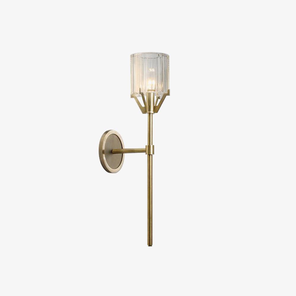 Valdampierre Wall Sconce | Heavy Cut Crystal & Heritage Brass | Indoor Lighting