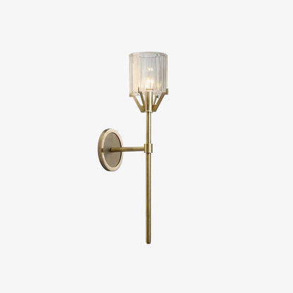 Valdampierre Wall Sconce | Heavy Cut Crystal & Heritage Brass | Indoor Lighting