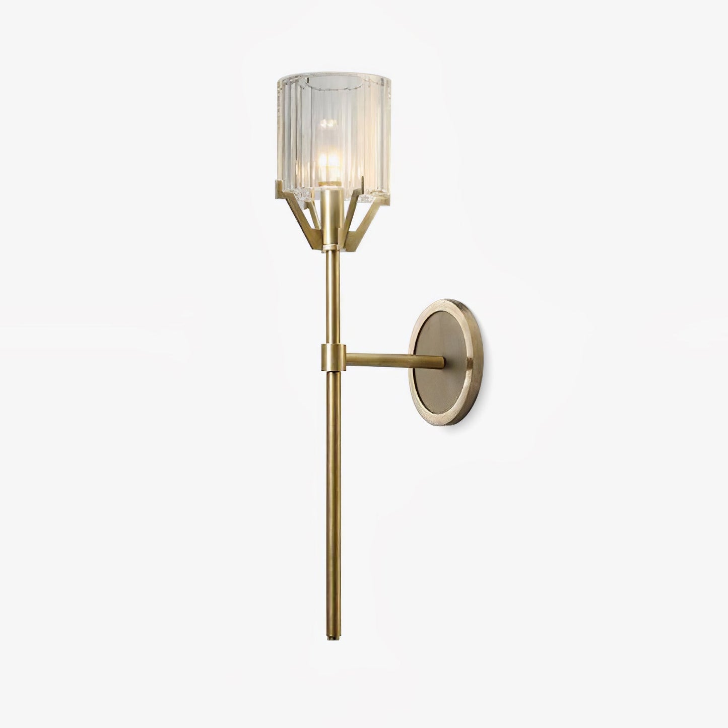 Valdampierre Wall Sconce | Heavy Cut Crystal & Heritage Brass | Indoor Lighting