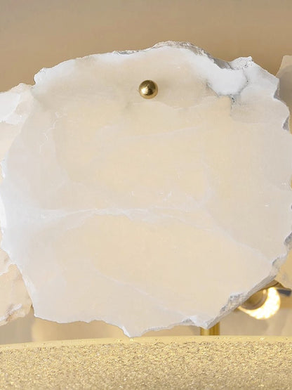 Alabaster Ceiling Lamp | Organic Design Copper Base | 45cm or 60cm Diameter