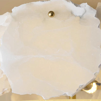 Alabaster Ceiling Lamp | Organic Design Copper Base | 45cm or 60cm Diameter