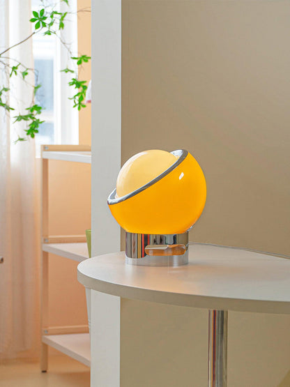 Valeria Table Lamp | Stainless Steel & Glass | Chrome with Colorful Shades
