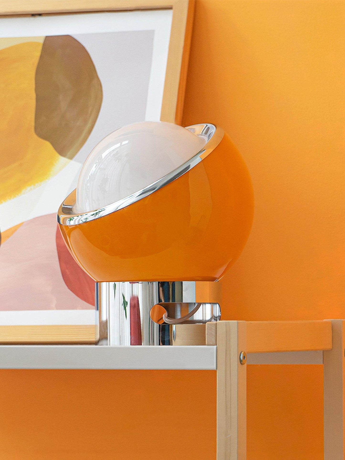 Valeria Table Lamp | Stainless Steel & Glass | Chrome with Colorful Shades
