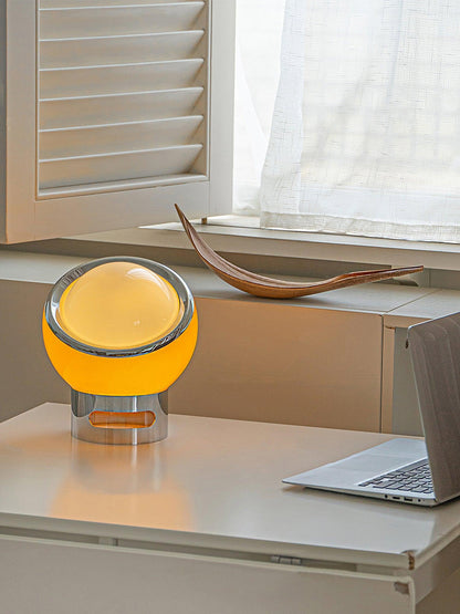 Valeria Table Lamp | Stainless Steel & Glass | Chrome with Colorful Shades