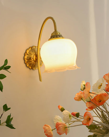Valley Flower Wall Lamp | Solid Brass & Resin | Set of 2