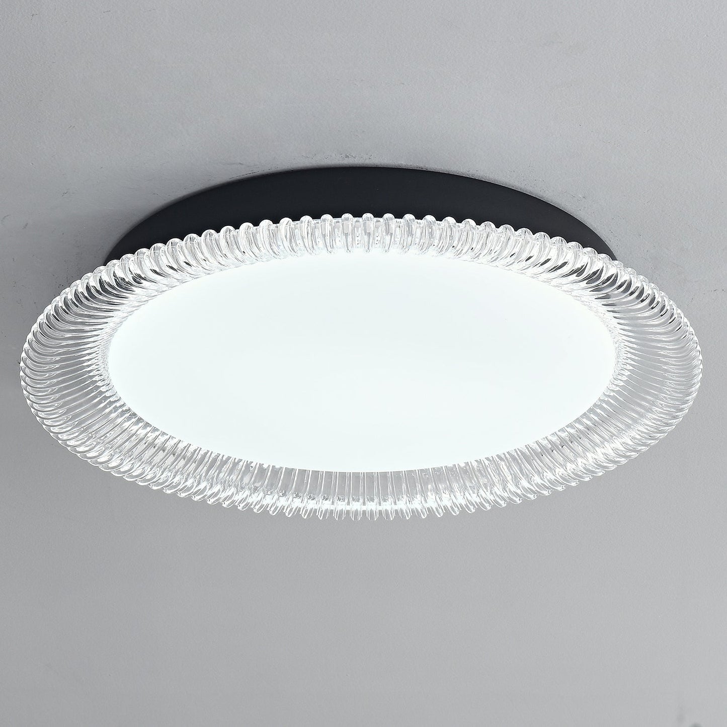 Vanguard Ceiling Light | Metal & Acrylic | Black Finish, 40cm/50cm Diameter