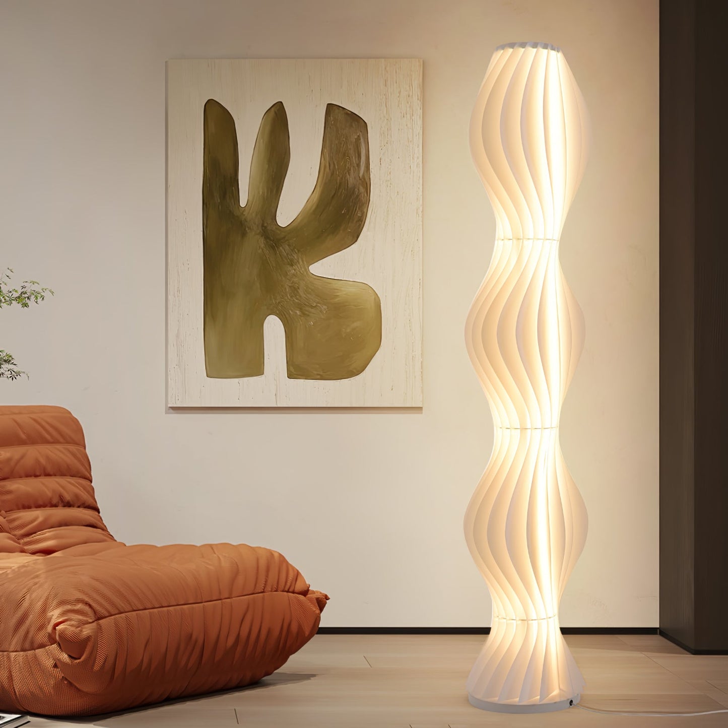 Vapor Floor Lamp | White Iron & Acrylic | Modern Design