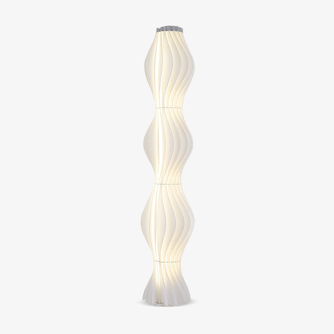 Vapor Floor Lamp | White Iron & Acrylic | Modern Design