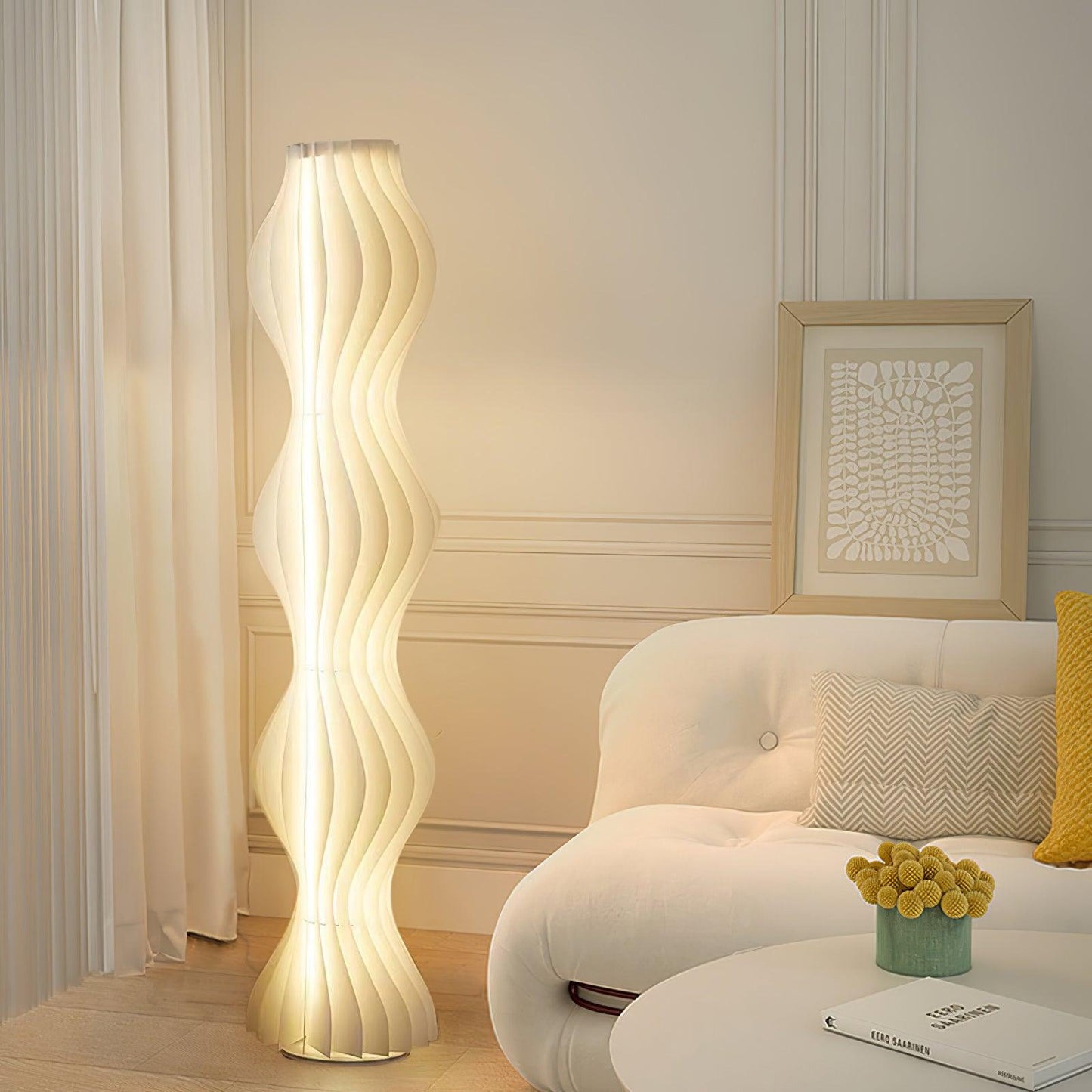 Vapor Floor Lamp | White Iron & Acrylic | Modern Design