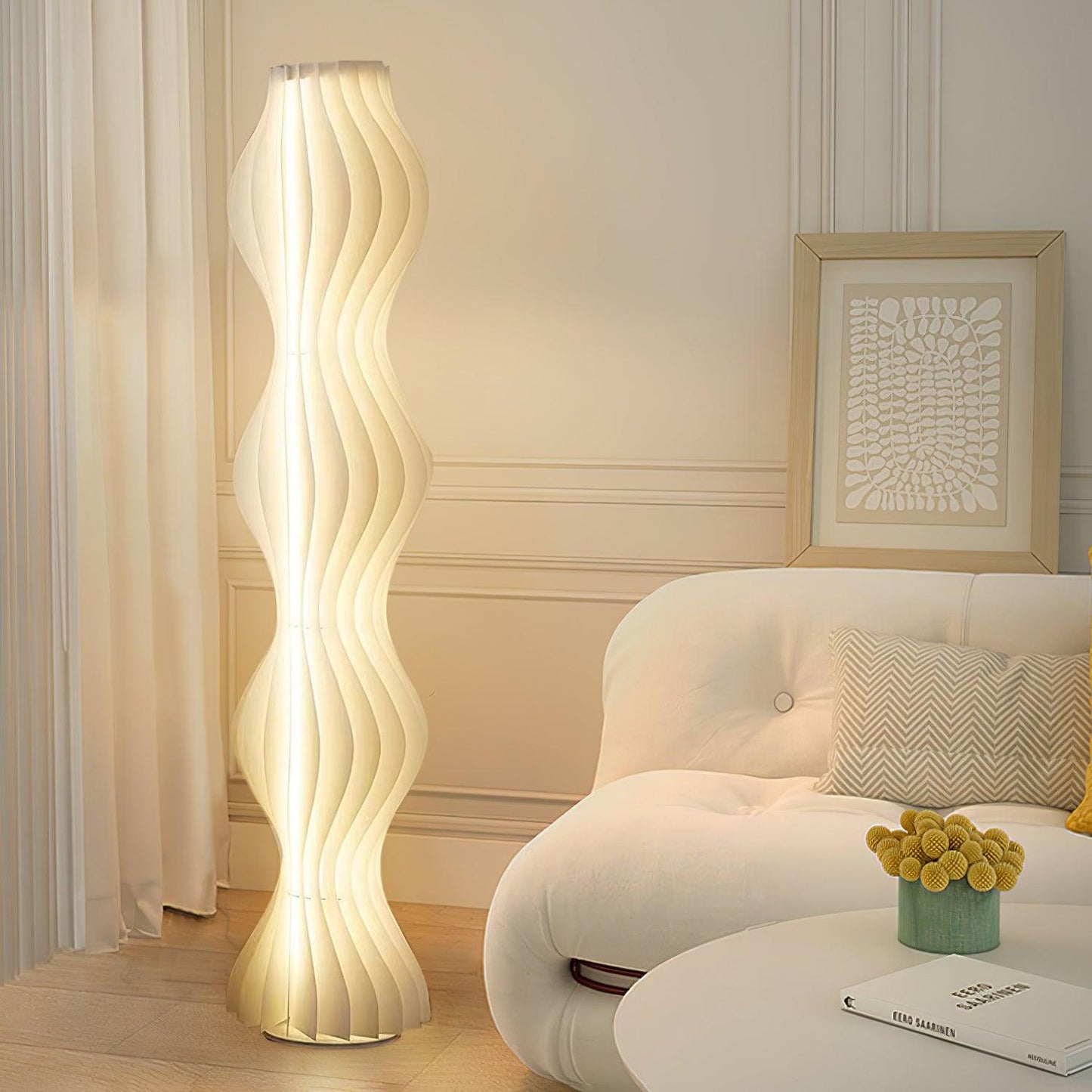 Vapor Floor Lamp | White Iron & Acrylic | Modern Design
