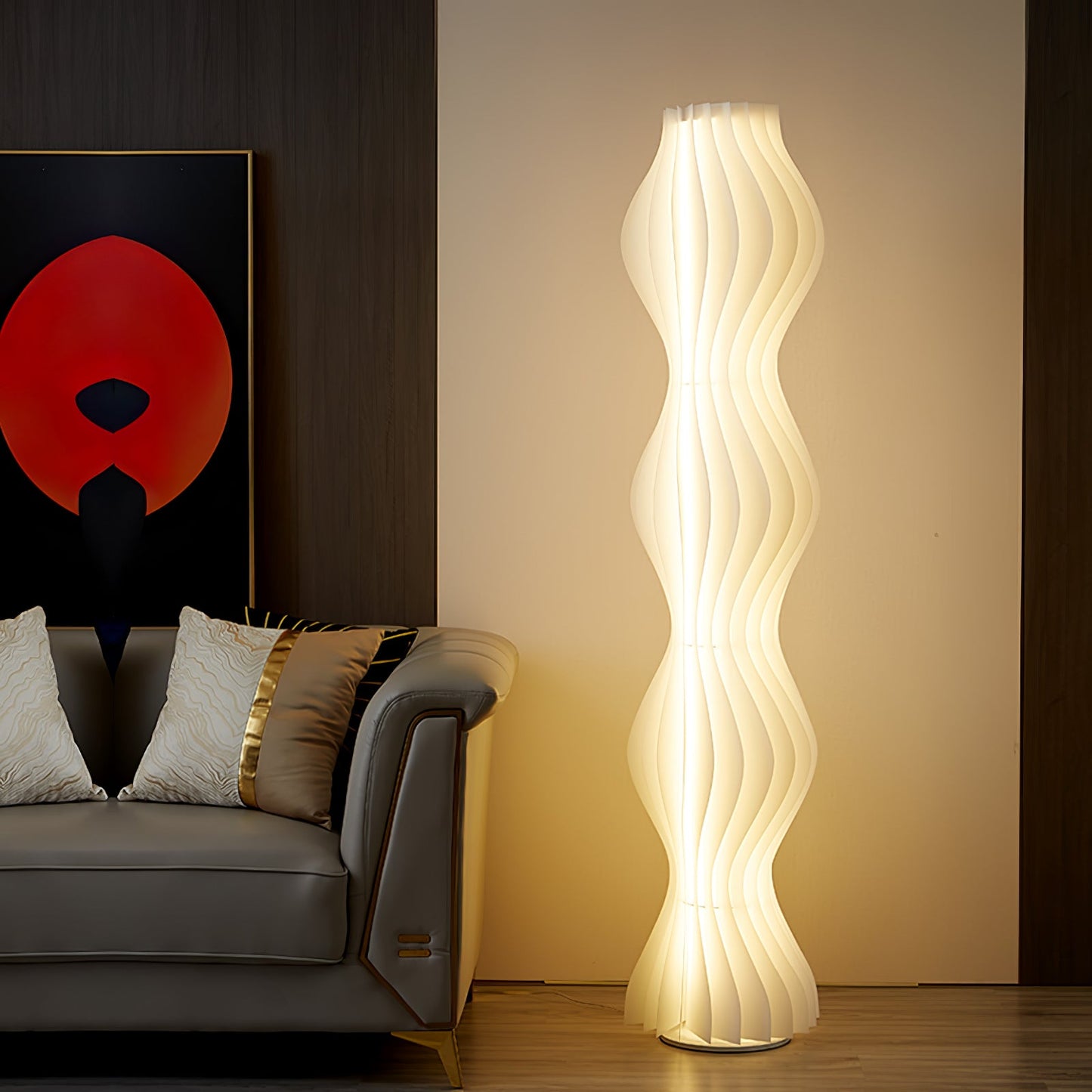 Vapor Floor Lamp | White Iron & Acrylic | Modern Design
