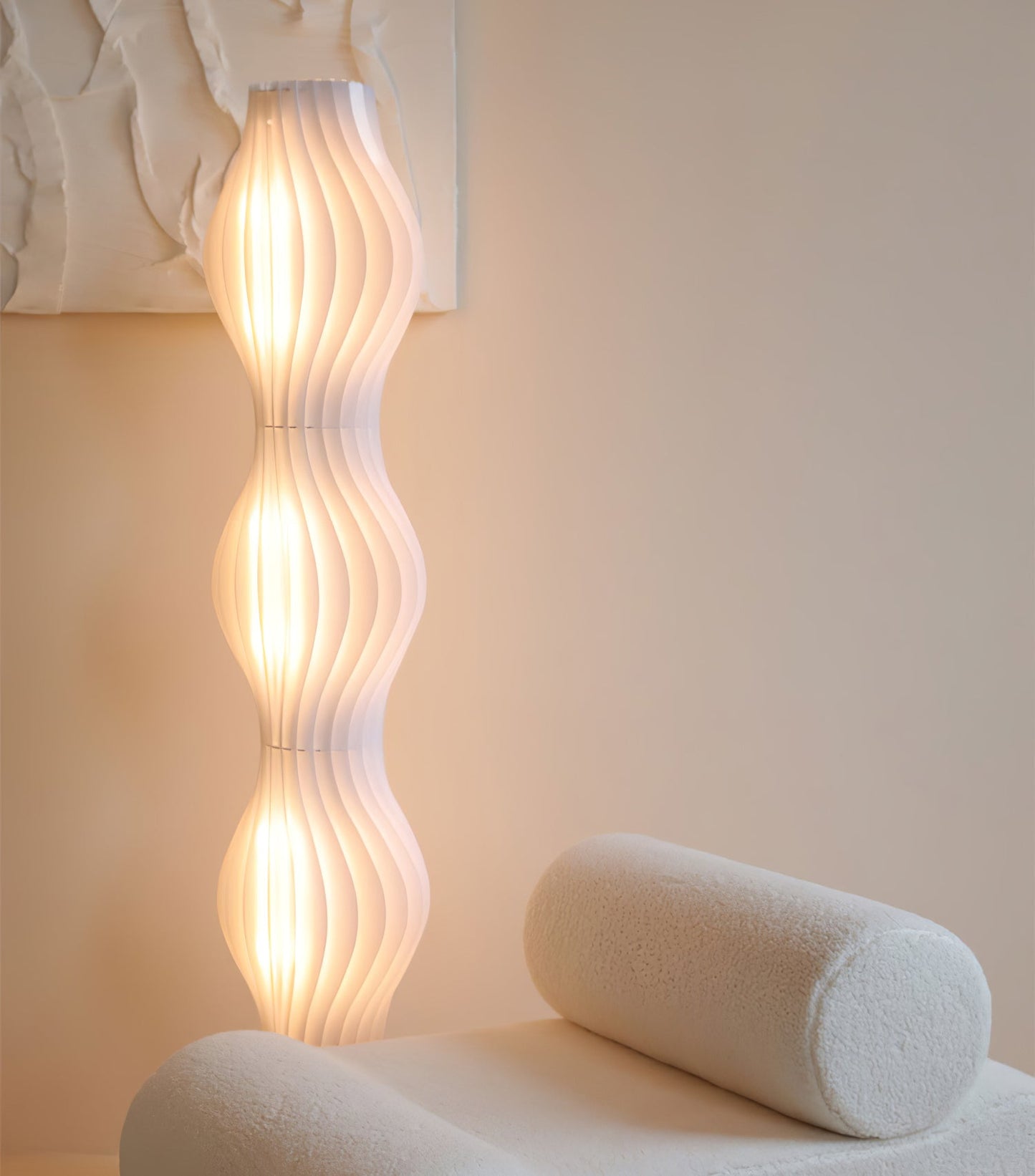 Vapor Floor Lamp | White Iron & Acrylic | Modern Design