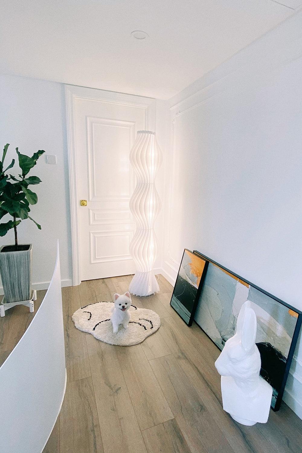 Vapor Floor Lamp | White Iron & Acrylic | Modern Design