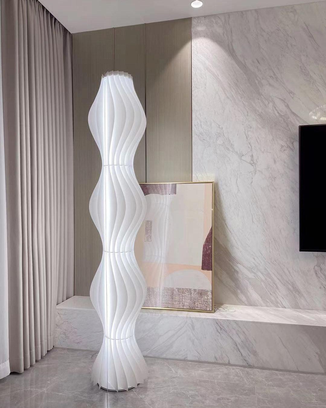 Vapor Floor Lamp | White Iron & Acrylic | Modern Design