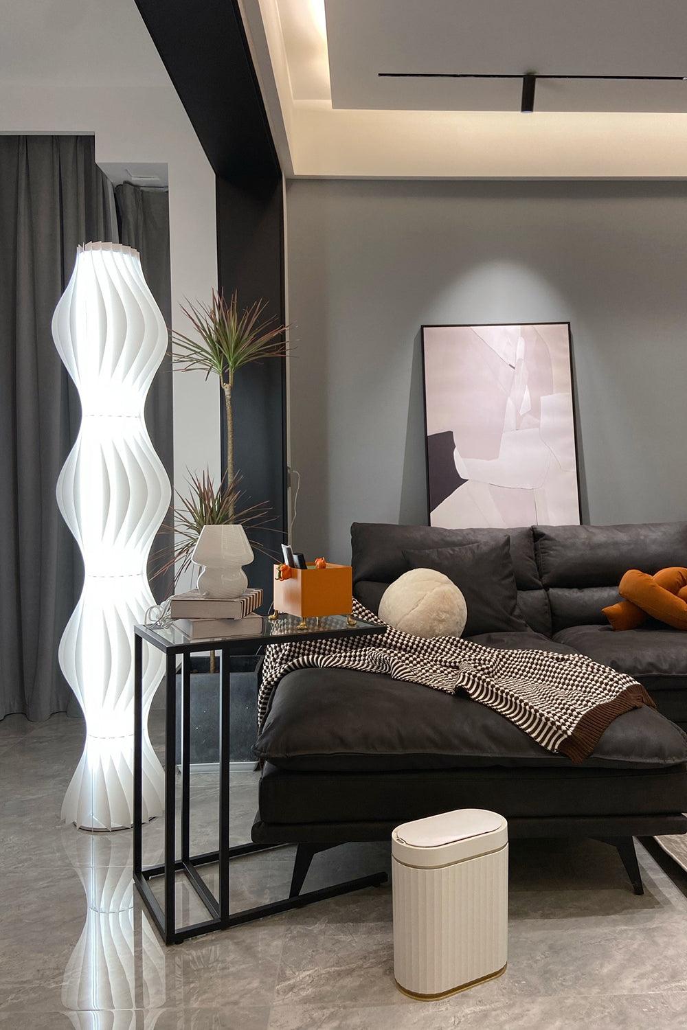 Vapor Floor Lamp | White Iron & Acrylic | Modern Design