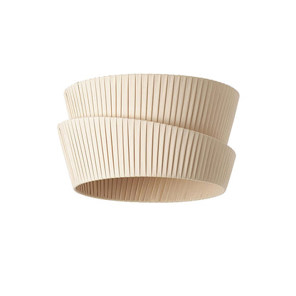 Vela Twist Ceiling Lamp | Beige Fabric & Metal | 45cm/55cm Diameter