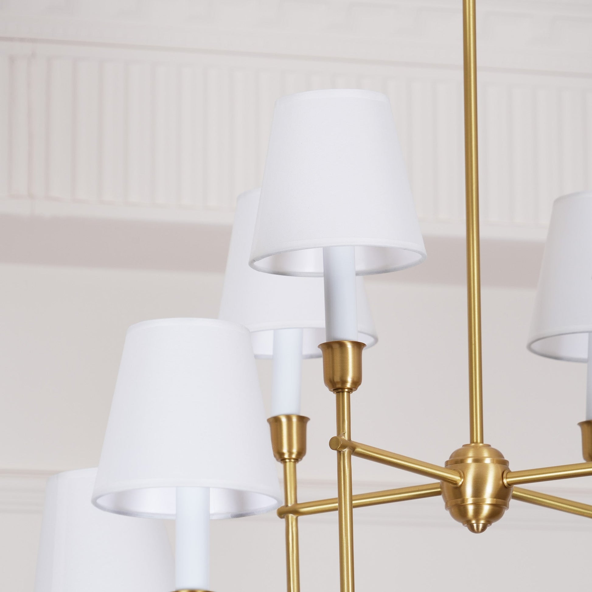 Vendome Chandelier | Brass & Fabric | 4-Lights or 8-Lights Options