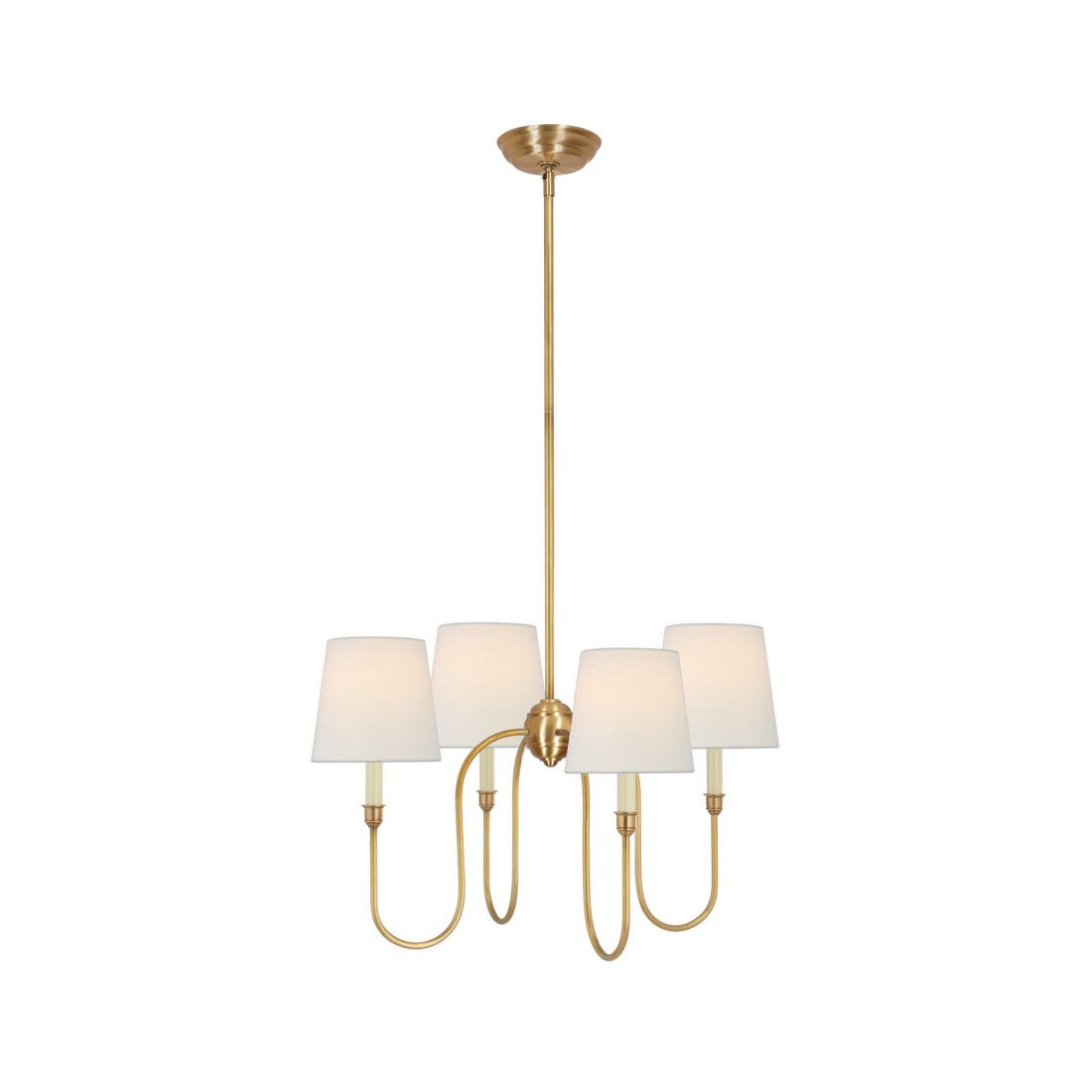 Vendome Chandelier | Brass & Fabric | 4-Lights or 8-Lights Options