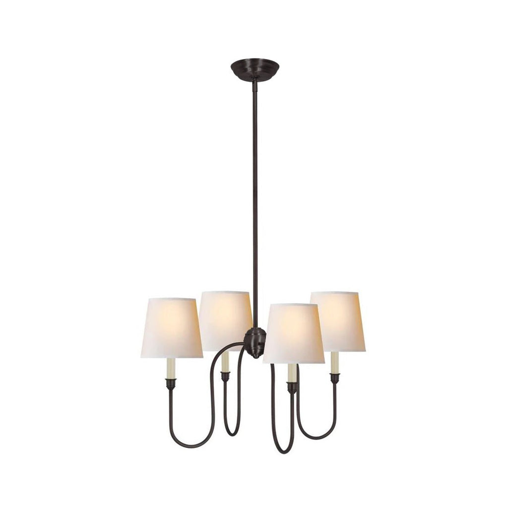 Vendome Chandelier | Brass & Fabric | 4-Lights or 8-Lights Options