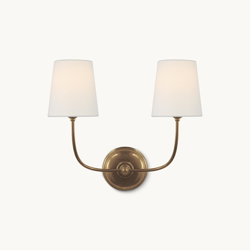 Vendome Wall Light | Brass & Fabric | Single Light