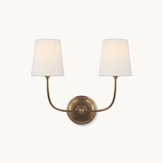 Vendome Wall Light | Brass & Fabric | Single Light