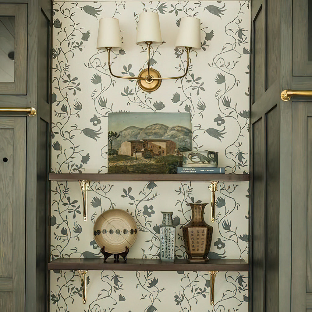 Vendome Wall Light | Brass & Fabric | Single Light