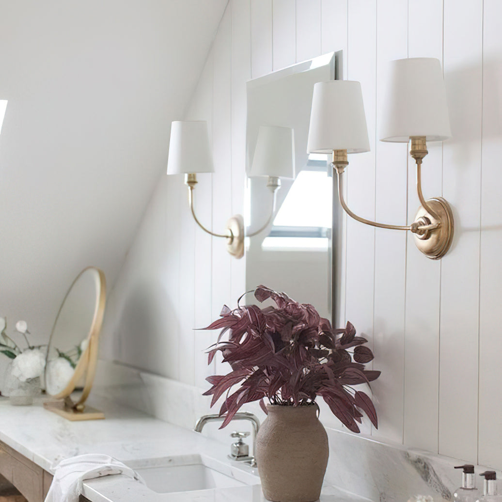 Vendome Wall Light | Brass & Fabric | Single Light