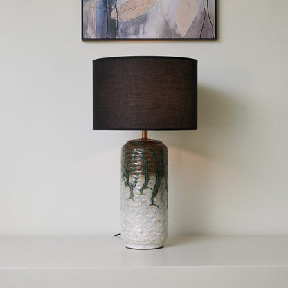 Ceramic Table Lamp | Hand-Glazed Green Design | 62cm Height