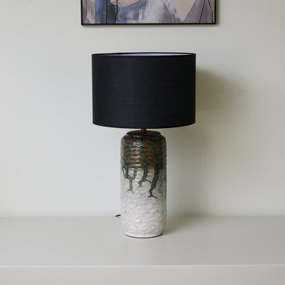 Ceramic Table Lamp | Hand-Glazed Green Design | 62cm Height