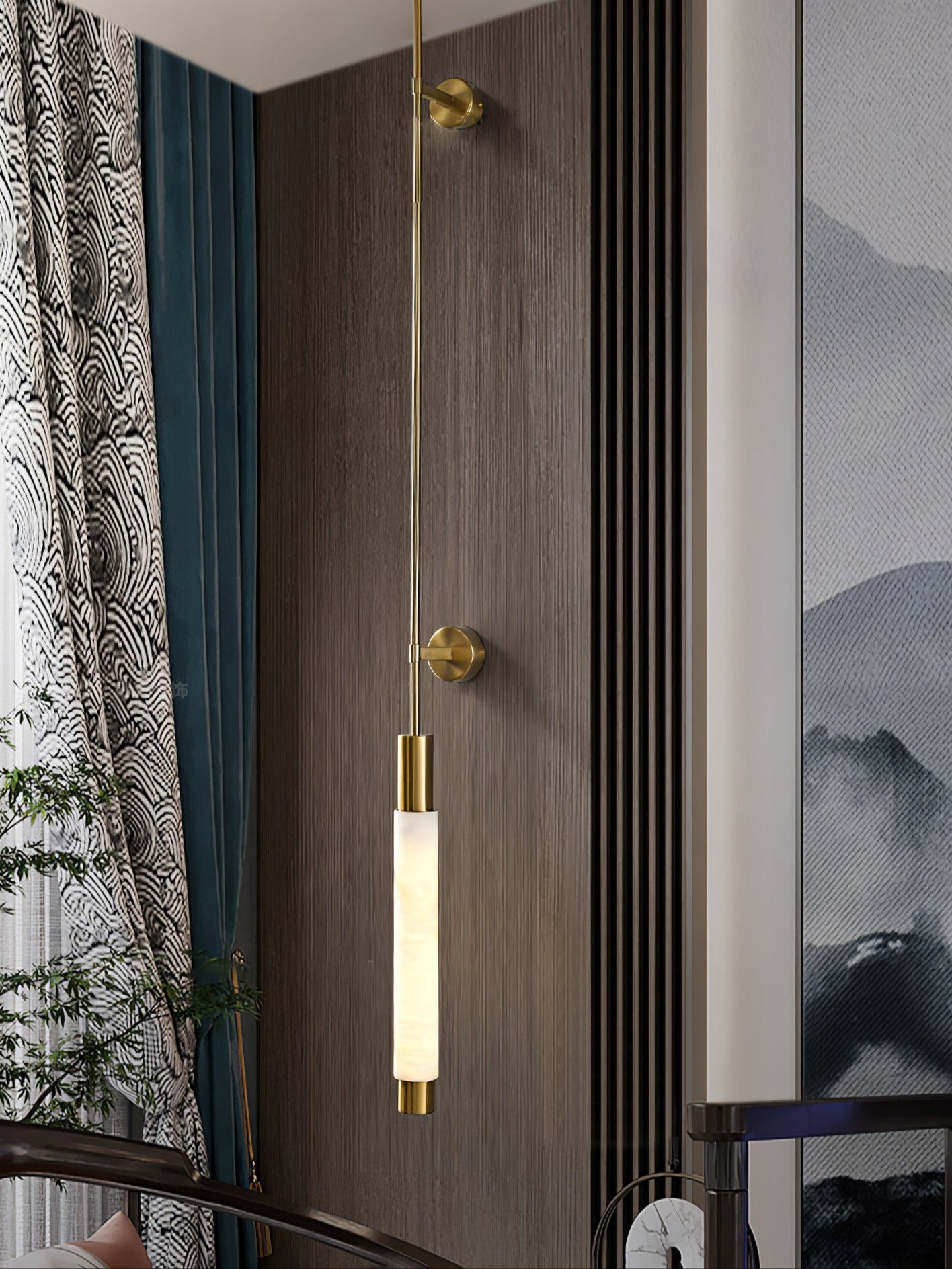 Alabaster Wall Sconce | Brass Finish | 3 Sizes Available
