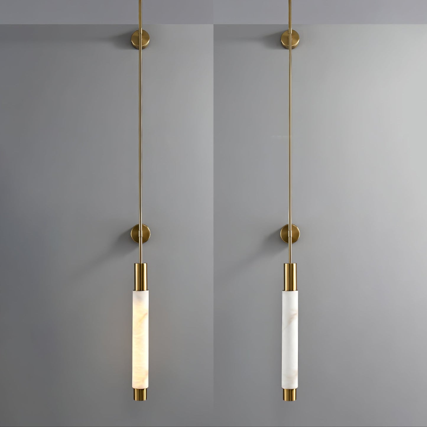 Alabaster Wall Sconce | Brass Finish | 3 Sizes Available