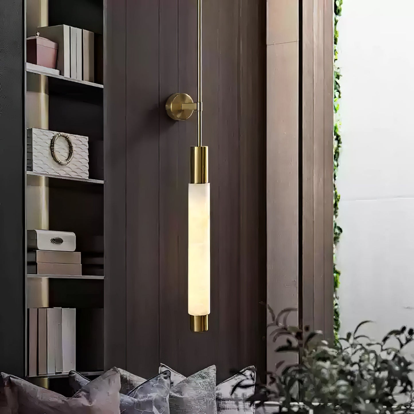 Alabaster Wall Sconce | Brass Finish | 3 Sizes Available
