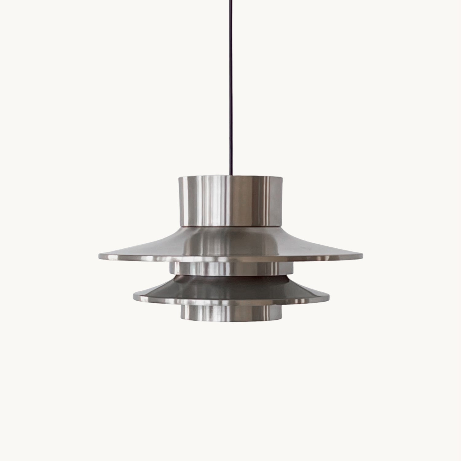 Verona Pendant Light | Chrome Aluminum | 36cm Diameter