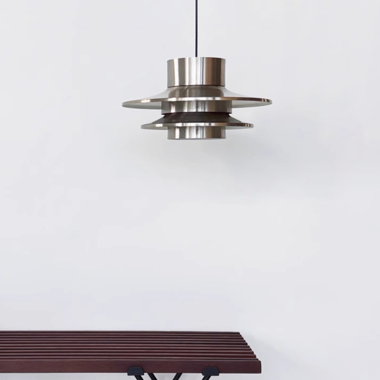 Verona Pendant Light | Chrome Aluminum | 36cm Diameter