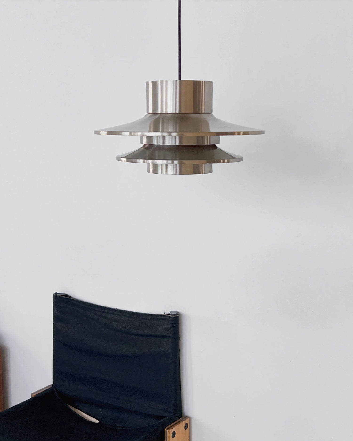 Verona Pendant Light | Chrome Aluminum | 36cm Diameter