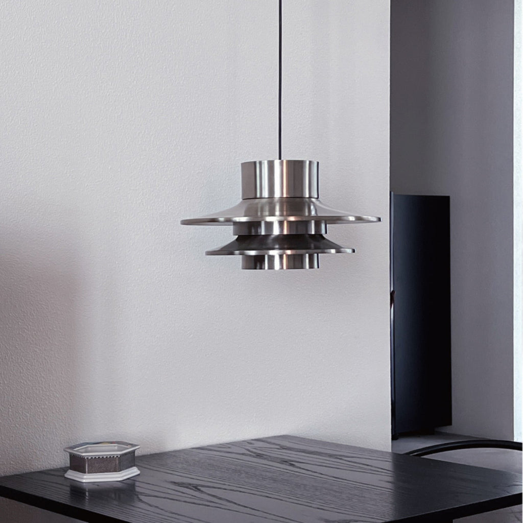 Verona Pendant Light | Chrome Aluminum | 36cm Diameter