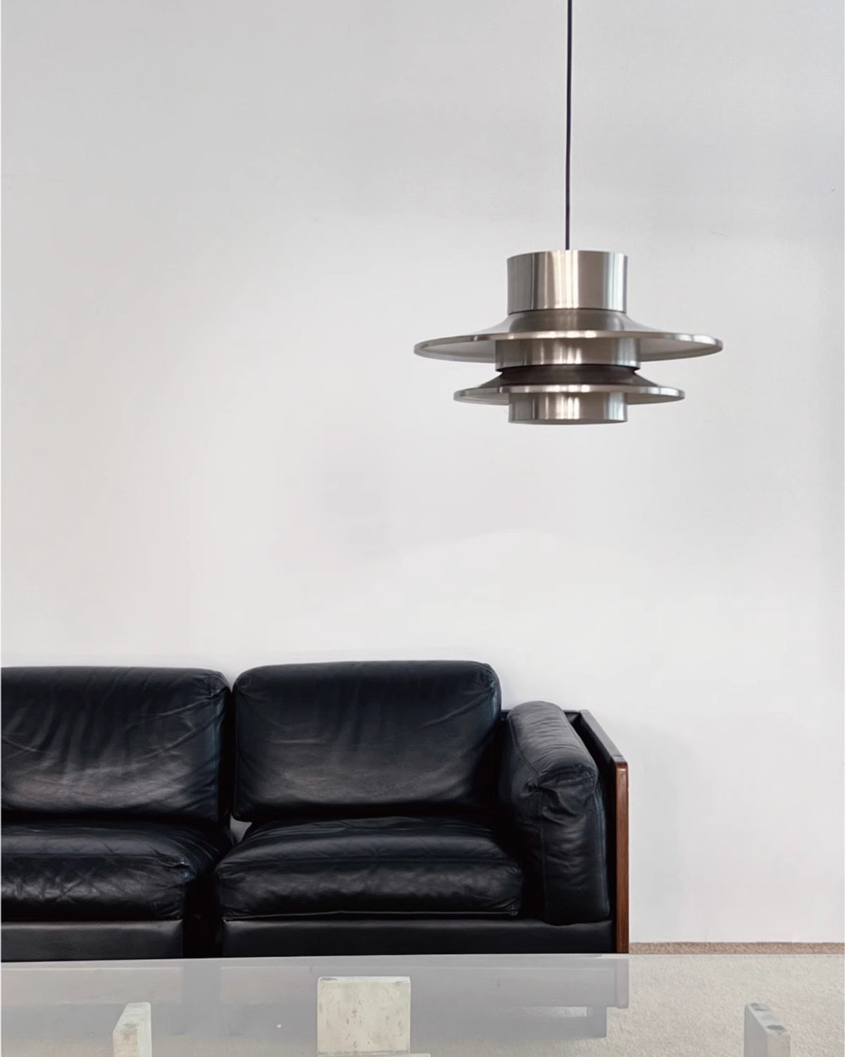Verona Pendant Light | Chrome Aluminum | 36cm Diameter