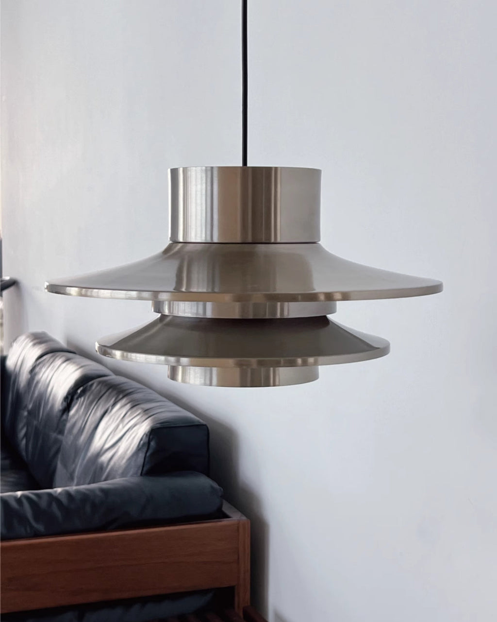 Verona Pendant Light | Chrome Aluminum | 36cm Diameter