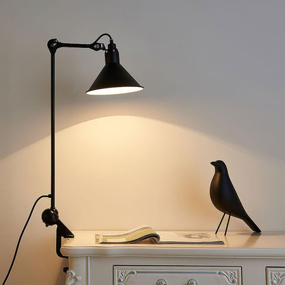 Versa Glide Table Lamp | Matte Black Metal | Adjustable Shade
