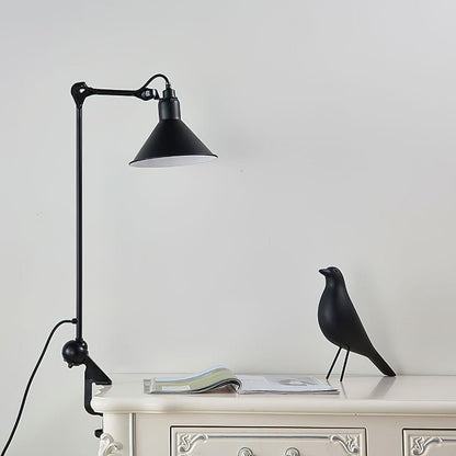 Versa Glide Table Lamp | Matte Black Metal | Adjustable Shade