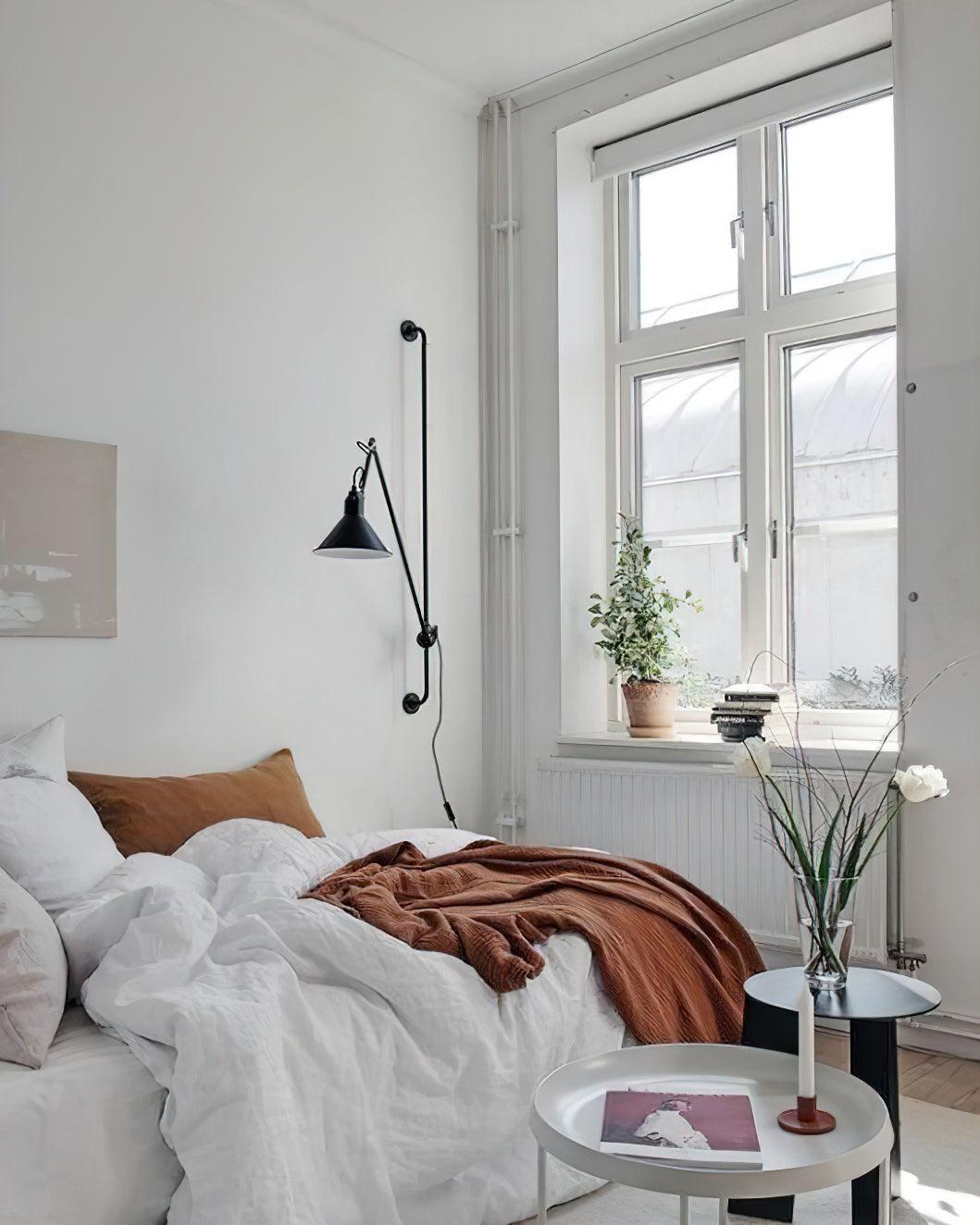 Wall Light | Matte Black Metal | Adjustable Arm