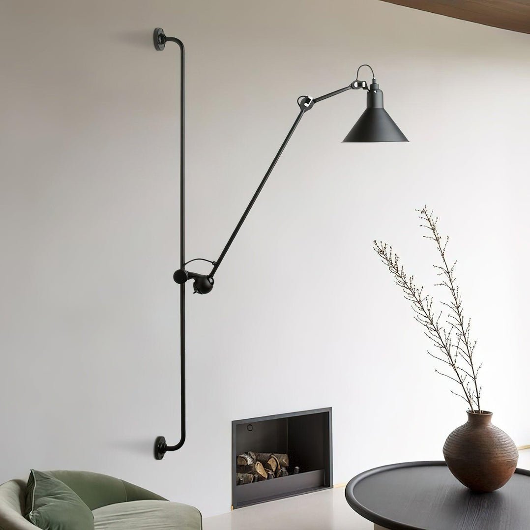 Wall Light | Matte Black Metal | Adjustable Arm