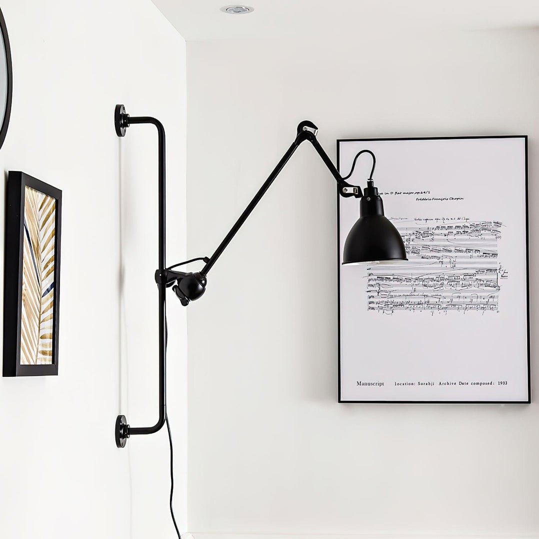 Wall Light | Matte Black Metal | Adjustable Arm